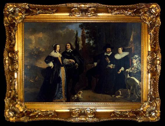 framed  Bartholomeus van der Helst Portrait of a Family, ta009-2